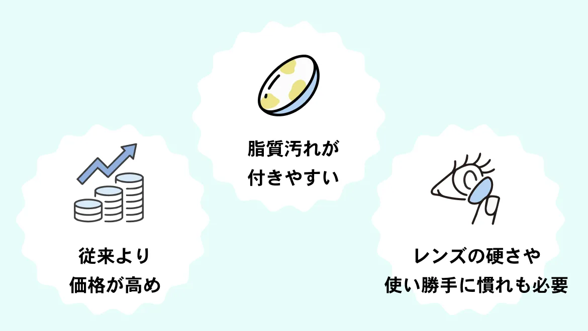 シリコンコンタクトのデメリット3つ